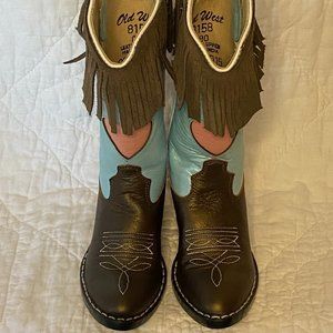 Old West size 9 kids cowboy boots